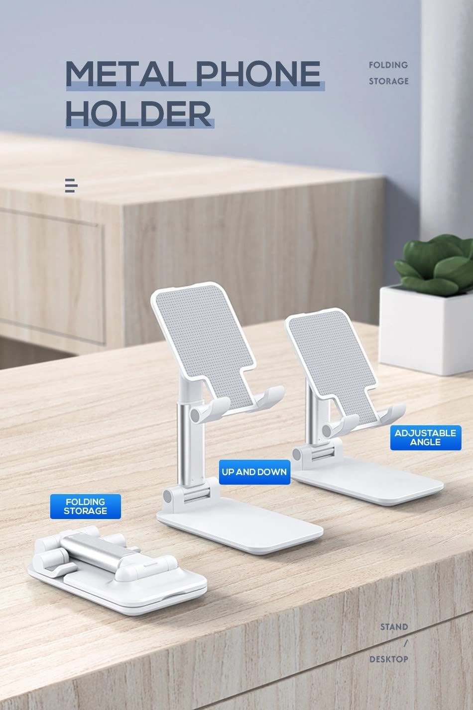 Smart Cell Phone Mobile Stand Holder Foldable