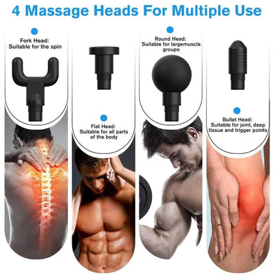 Massagar Gun for Deep Tissue Massage with 4 Heads Full Body Relaxation best for Gym Persons